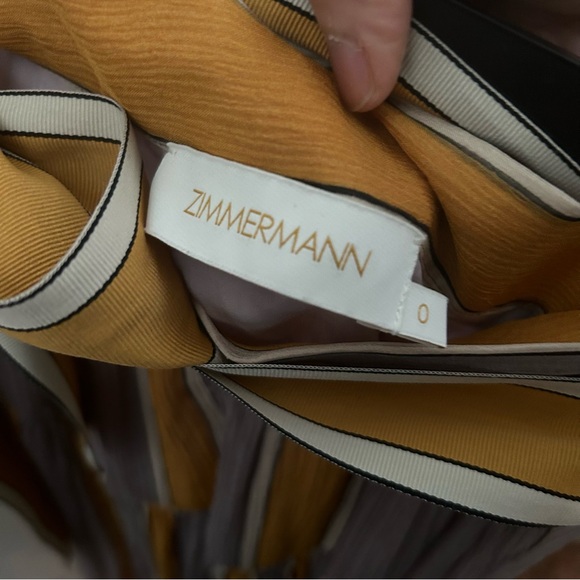 Sold out style! Zimmerman silk stripe belted midi skirt size 0 us size 4 - Picture 5 of 13